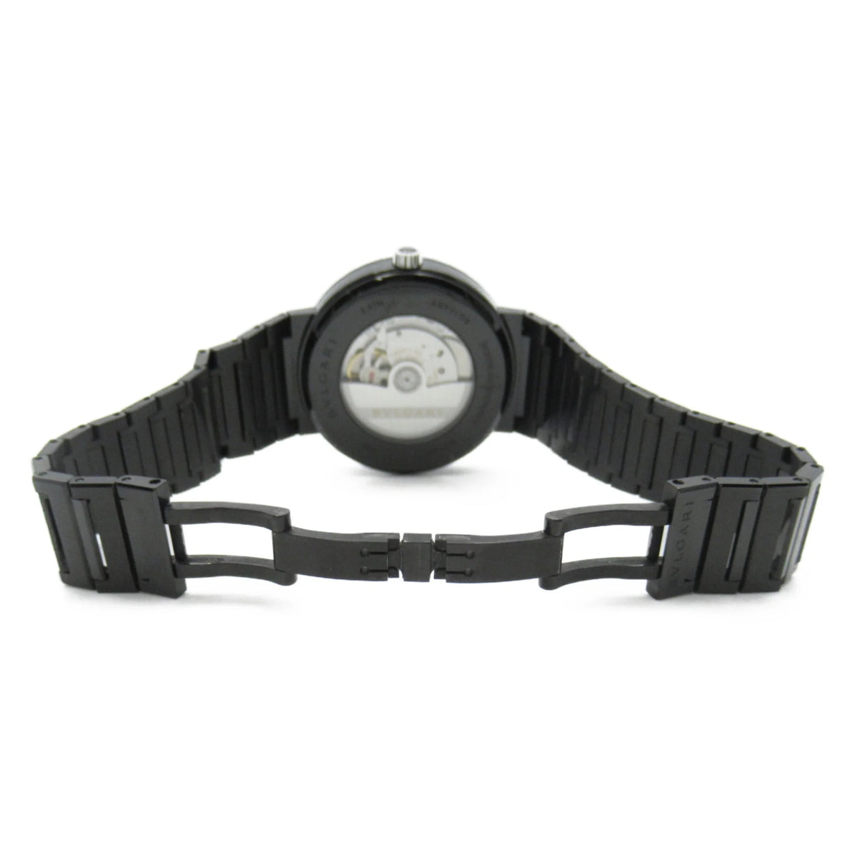 Pre-Owned Black Stainless Steel Mechanical Automatic Wrist Watch W5424