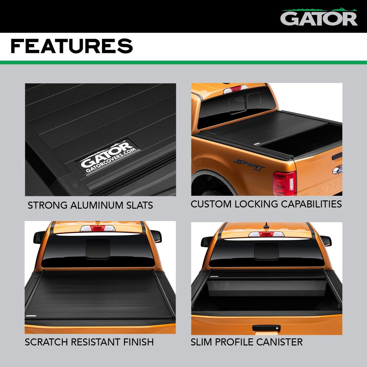 Retractable Truck Bed Tonneau Cover P34306