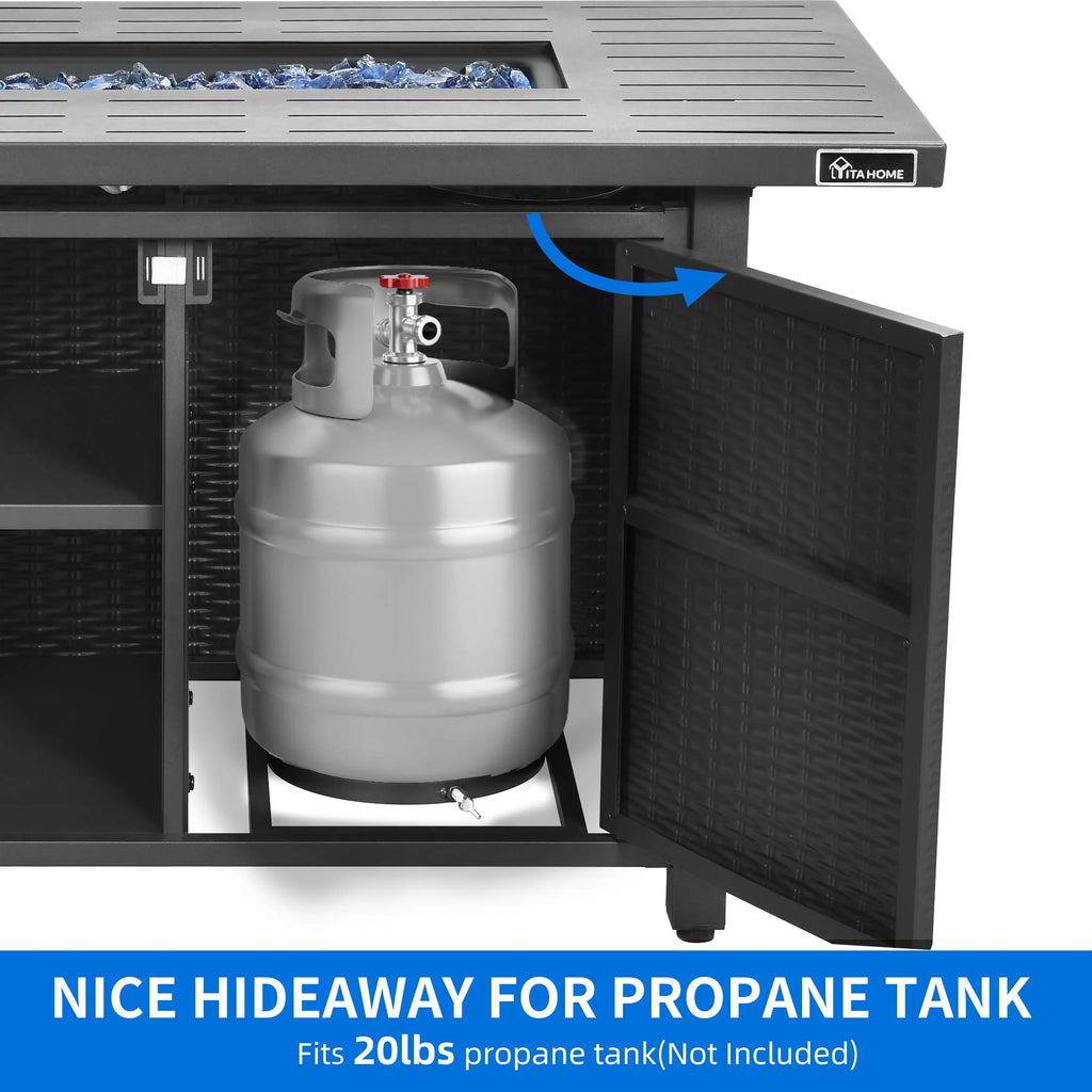 43'' 50,000 BTU Propane Fire Pit Table with Cover K4588