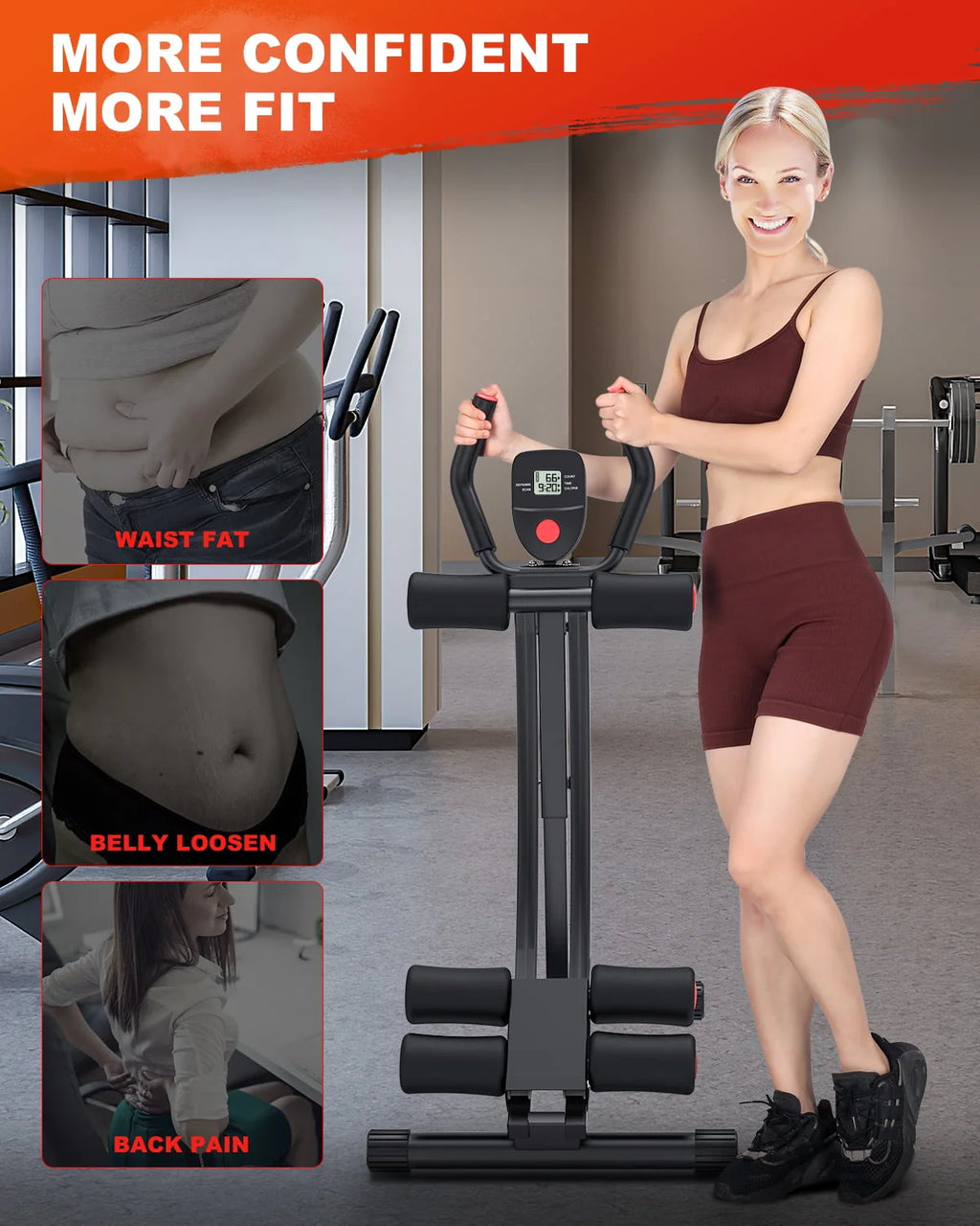 Foldable Ab Trainer with LCD Display L264278