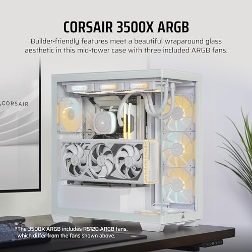 Black Mid-Tower ATX PC Case with Tempered Glass E445