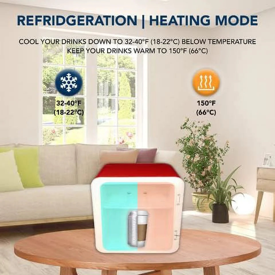 4 Liter 6 Can Capacity Mini Fridge with Bluetooth Speaker P25020