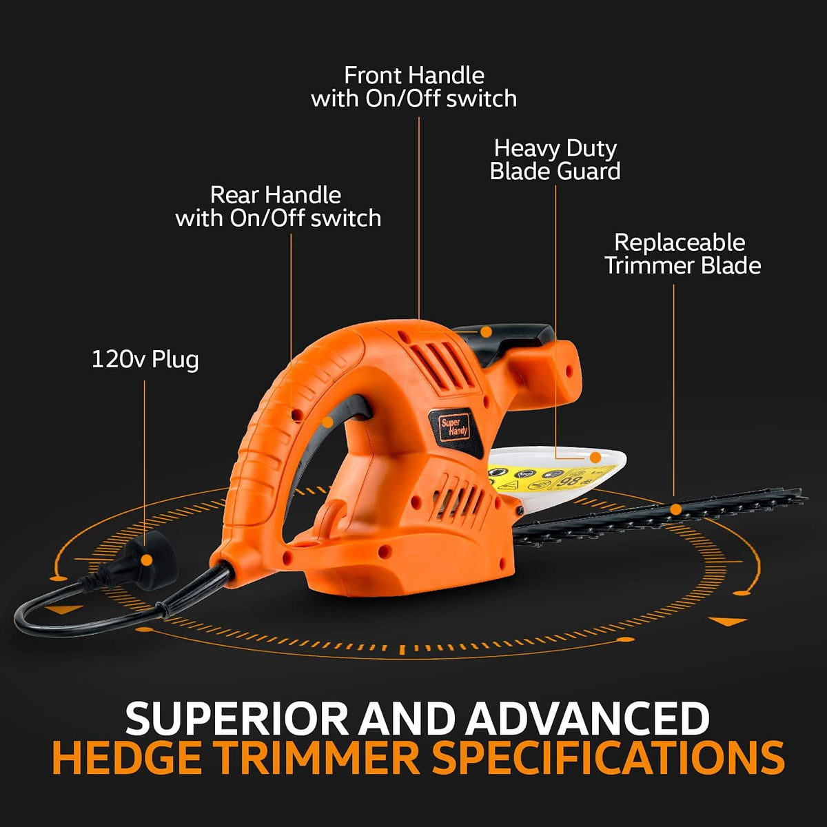 20-Inch Corded Electric Hedge Trimmer U220