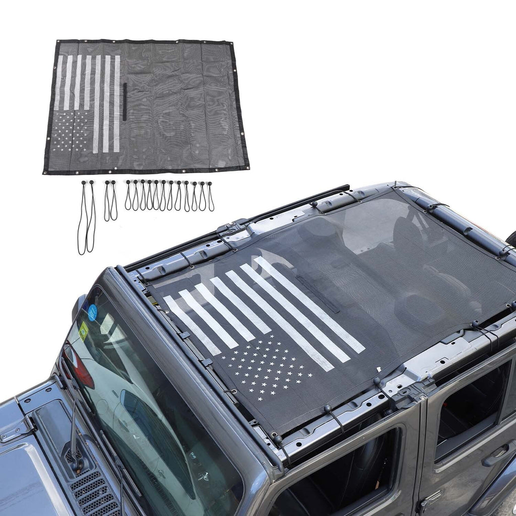 Black Sun Shade Bikini Top for Jeep Wrangler JL JLU 4-Door Q93824
