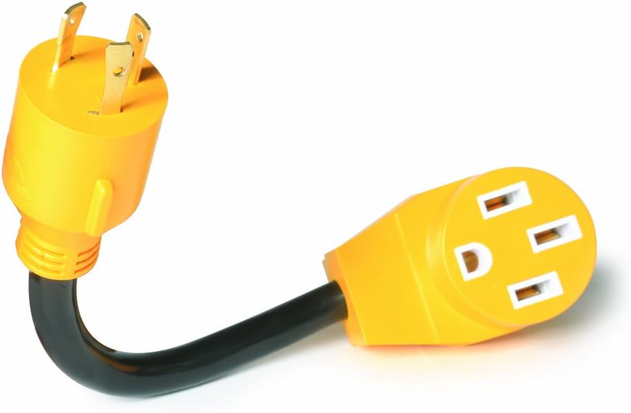 12" L5-30 30 AMP Plug to 14-50 50 AMP Receptacle Adapter Pack of 2 V290