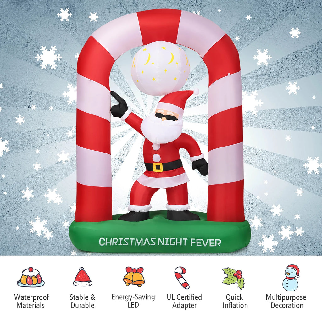 Inflatable Christmas Santa Claus Archway Yard Decoration M737