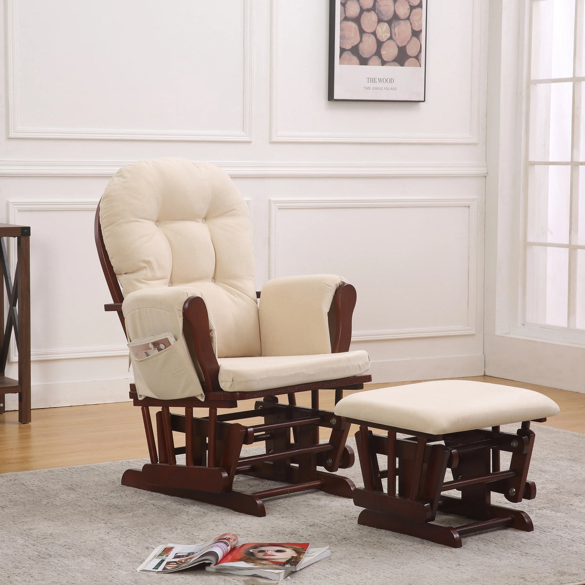 Glider Rocking Chair with Ottoman S39244