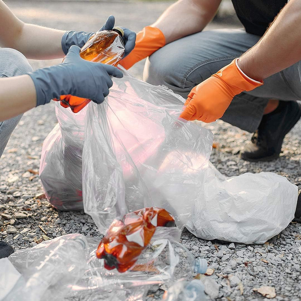 Clear Heavy Duty Trash Bags 30-33 Gallon 100 Bags with Ties R83844