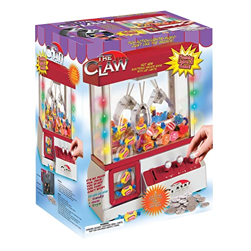 Mini Arcade Claw Machine Game with Lights & Sounds, 14 Inch x 10 Inch, Red K8540