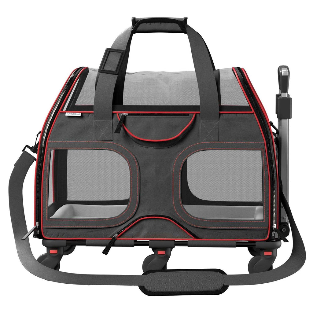 Pet Carrier with Removable Wheels and Double Telescopic Handle H241606