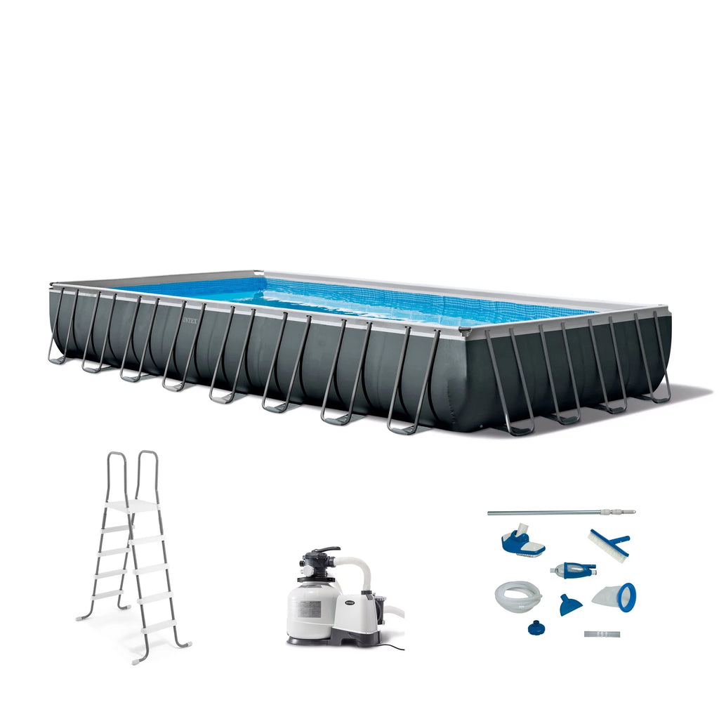 32ft x 16ft x 52in Rectangular Pool Set with Maintenance Kit V920204