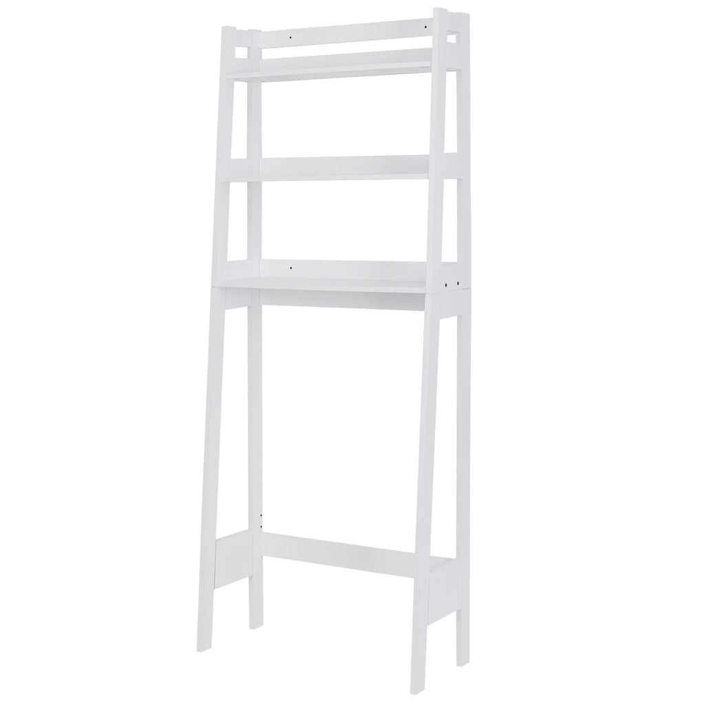 White 3-Tier Wooden Over-The-Toilet Storage Shelf U5256