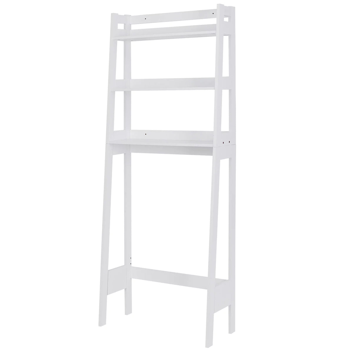 White 3-Tier Wooden Over-The-Toilet Storage Shelf U5256