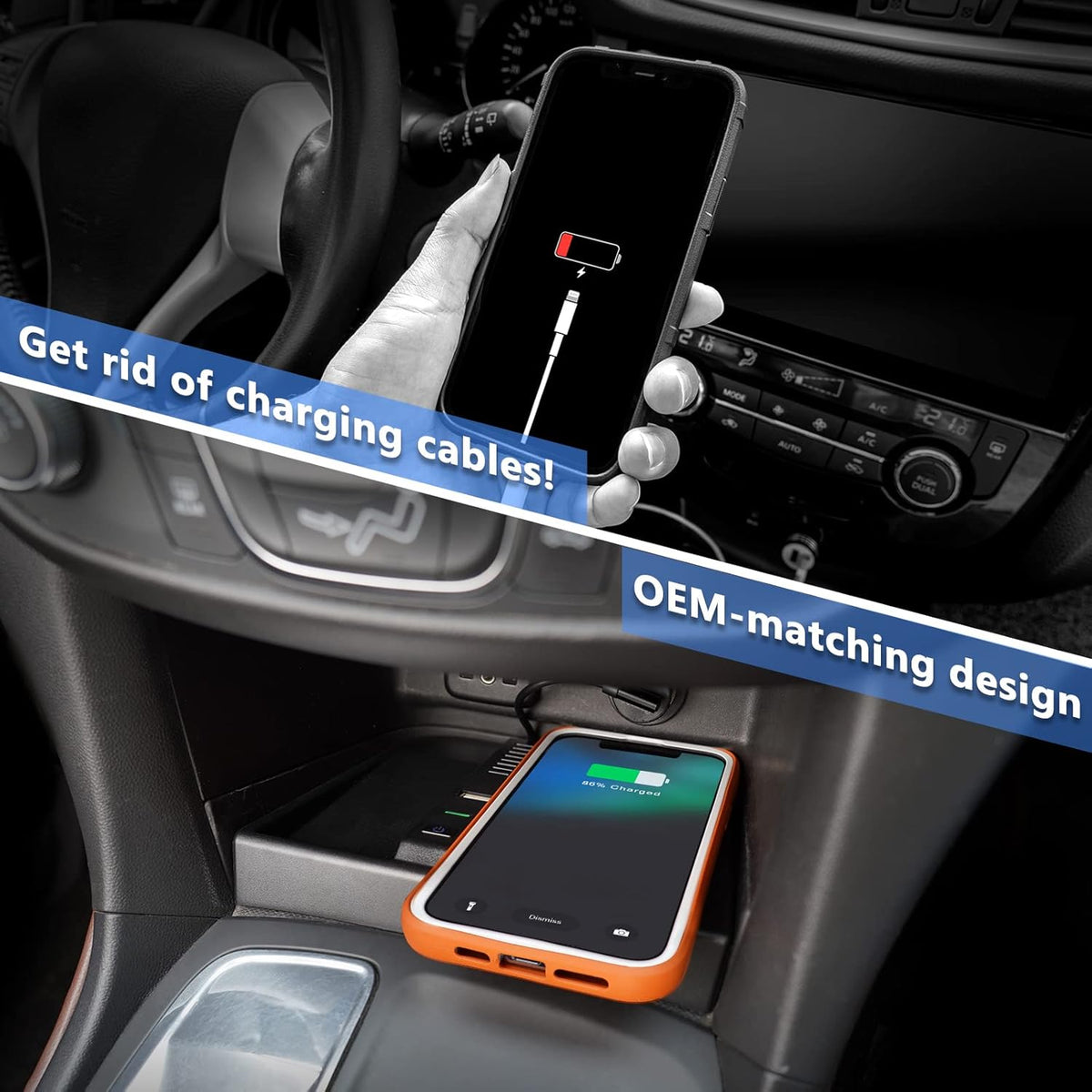 Wireless Charging Center Console Organizer O690360