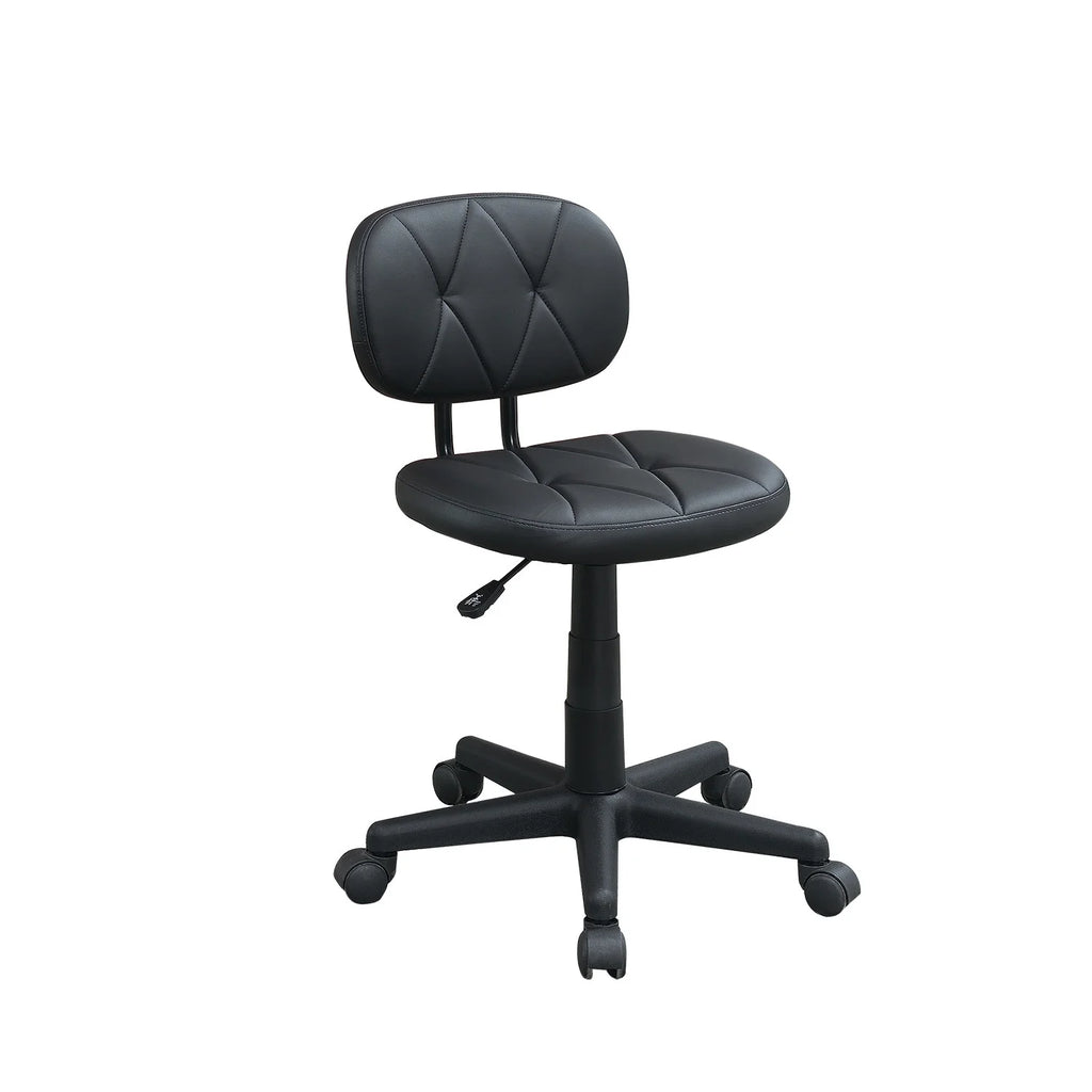 Black PU Leather Low-Back Office Chair J3009