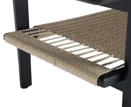 Farmhouse Rattan Storage Solid Wood Coffee Table O53204