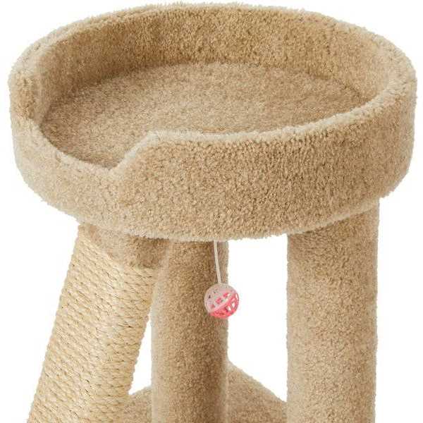 24-in Real Carpet Cat Scratching Perch with Toy K301