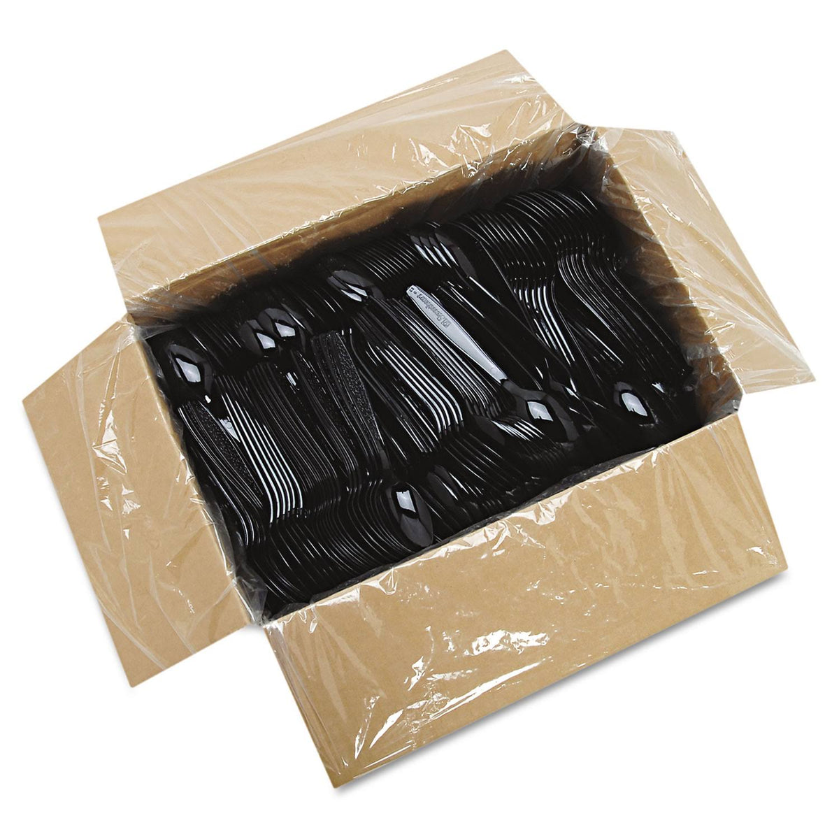 Black Heavyweight Plastic Teaspoons C4609