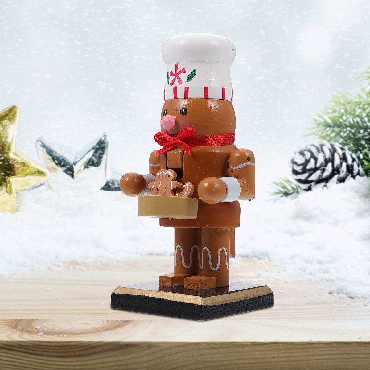 Wooden Nutcracker Gingerbread Man Christmas Tree Ornament C99847