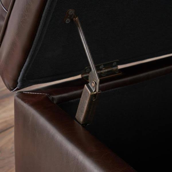 Tufted Brown PU Leather Storage Bench K66564