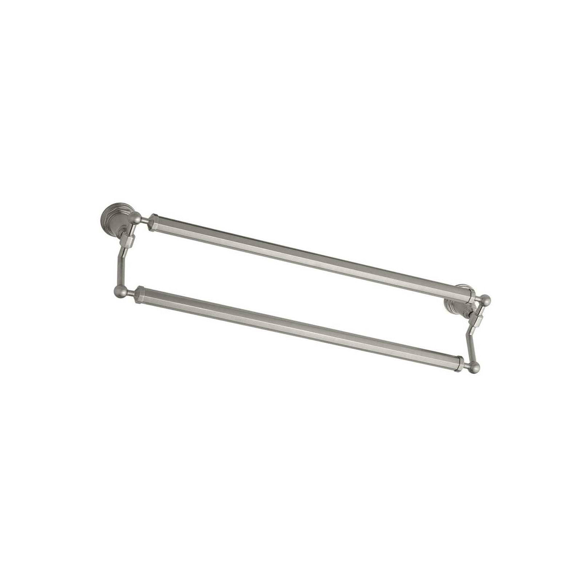24-Inch Double Bathroom Towel Bar, Vibrant Brushed Nickel F374