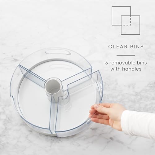 3 BPA-Free Clear Bins Rotating Storage Turntable Q187