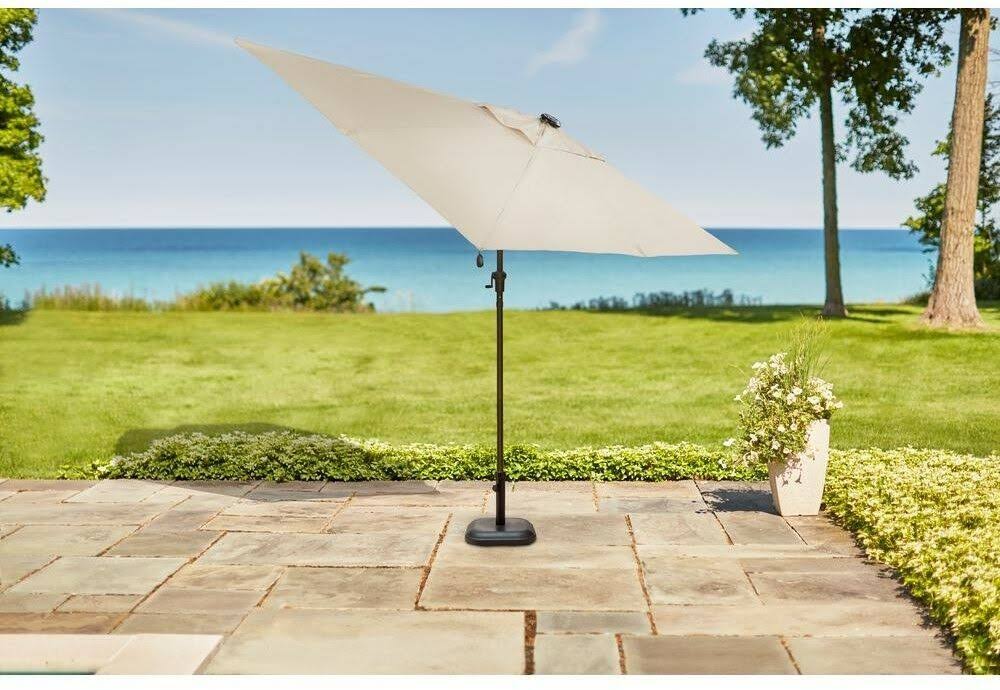 Cafe Aluminum Solar Patio Umbrella G316845