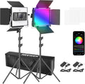 2 Packs RGB Led Light with Stands and Bag P850571