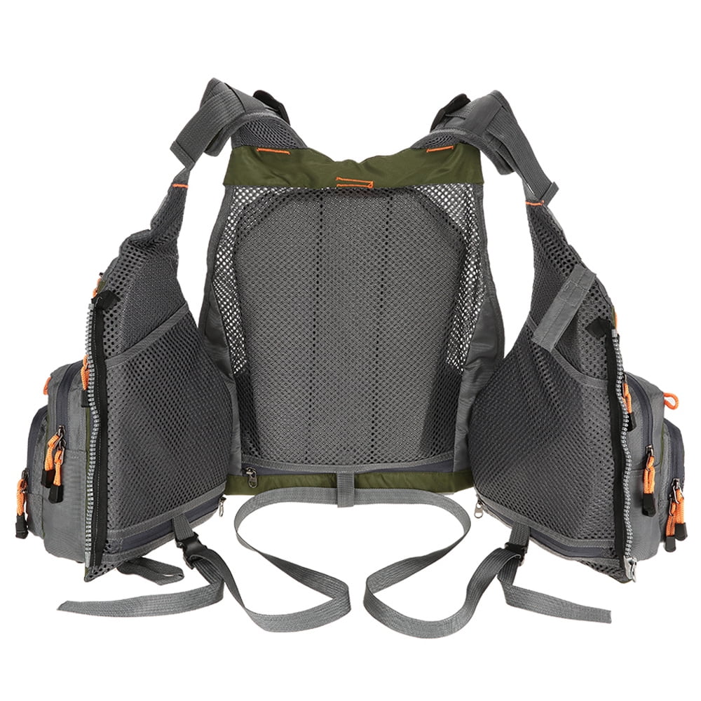 Breathable Utility Vest with 11 Zippered Pockets and Reflectors F326