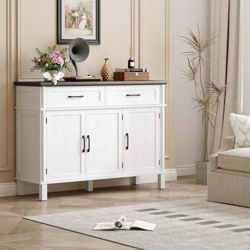 Black 48 Inches Buffet Cabinet with Storage C54700