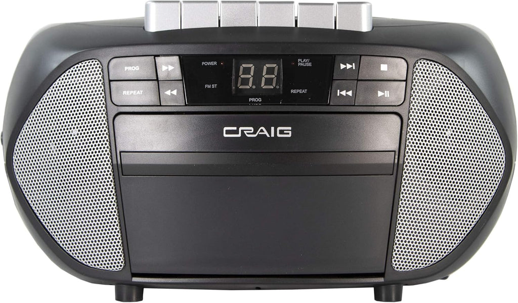 CD Boombox with AM/FM Stereo Radio and Cassette Player Recorder, Pack of 2 Y390