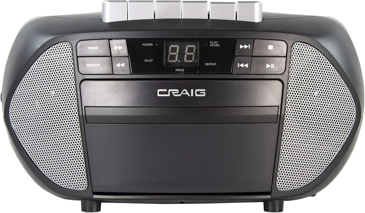 CD Boombox with AM/FM Stereo Radio and Cassette Player Recorder, Pack of 2 Y390
