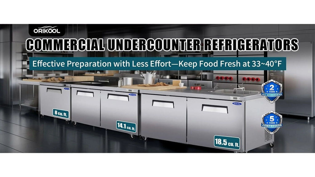 48" Undercounter Worktop Refrigerator Prep Table 14 Cu.Ft 2 Door L744070
