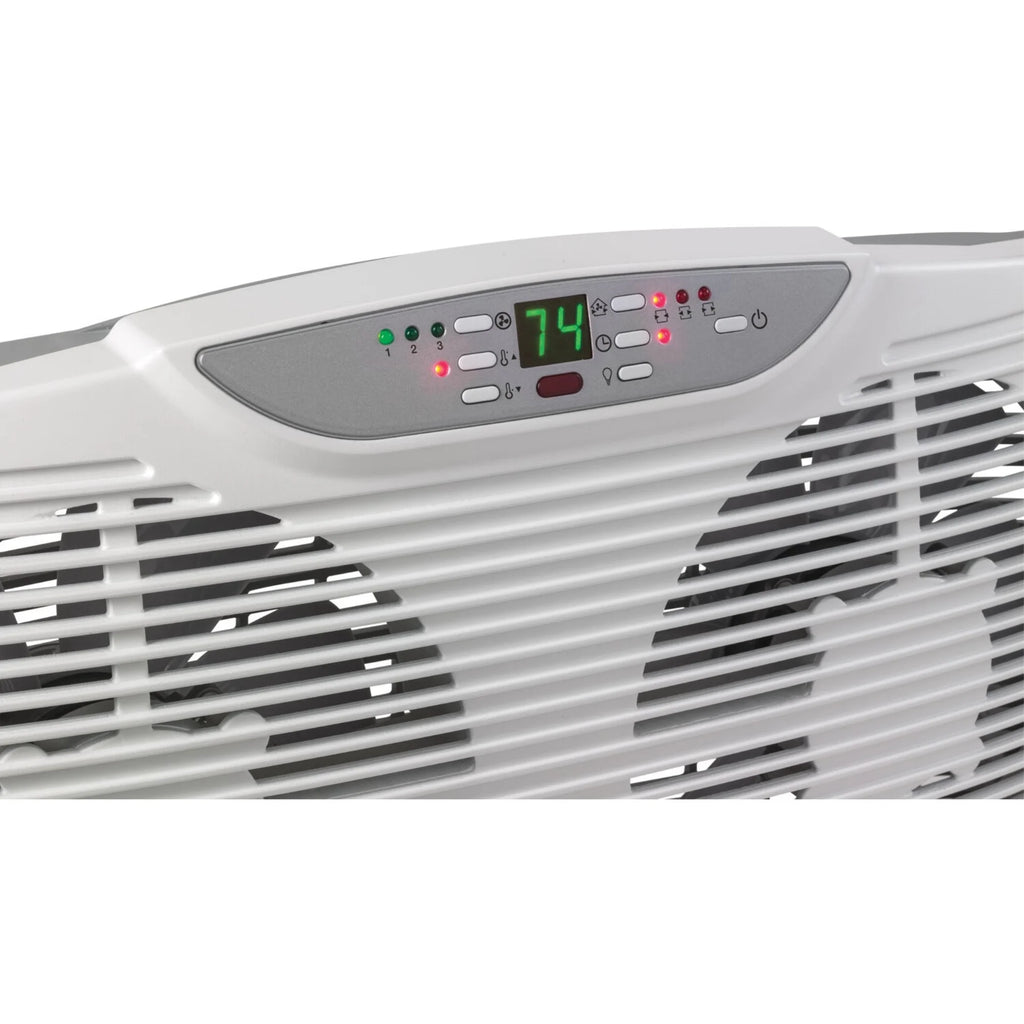 3-Speed Reversible Twin Window Fan with Remote Y824227