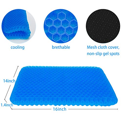 Large Gel Seat Cushion with Non-Slip Cover O347