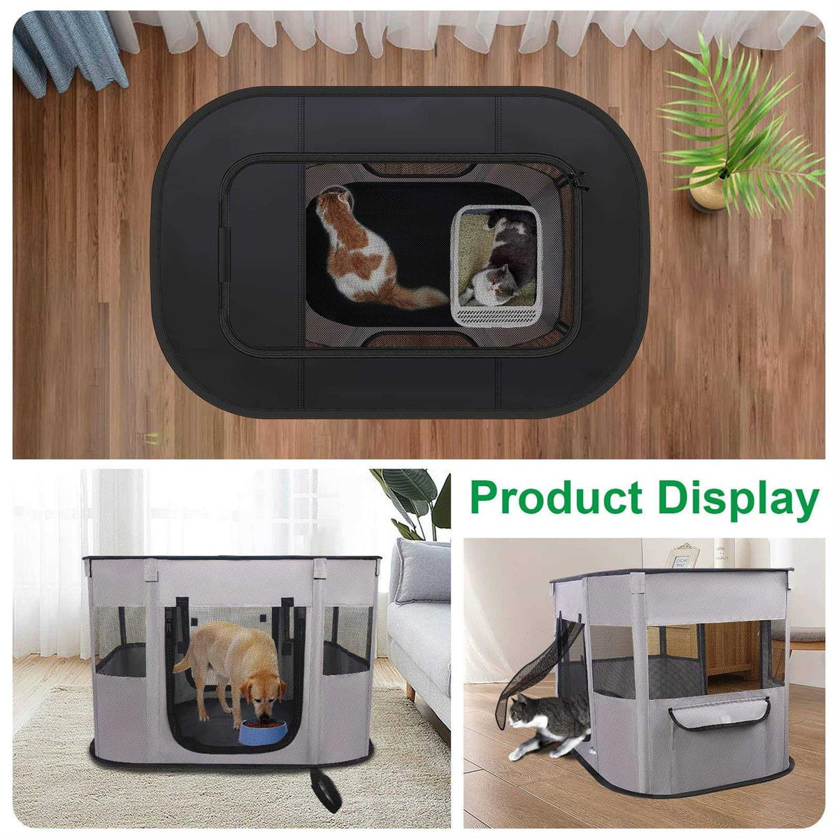 Portable Pet Playpen Collapsible Crates Kennel Y419637