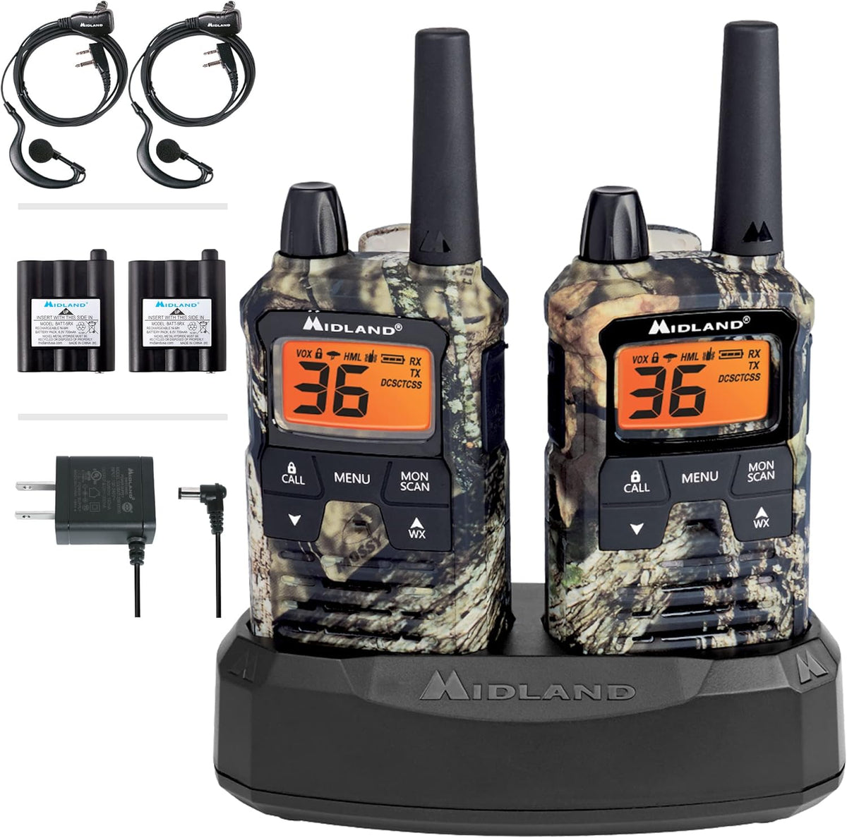 Camo 2 Radios Two Way Radio with NOAA Weather Scan M13672