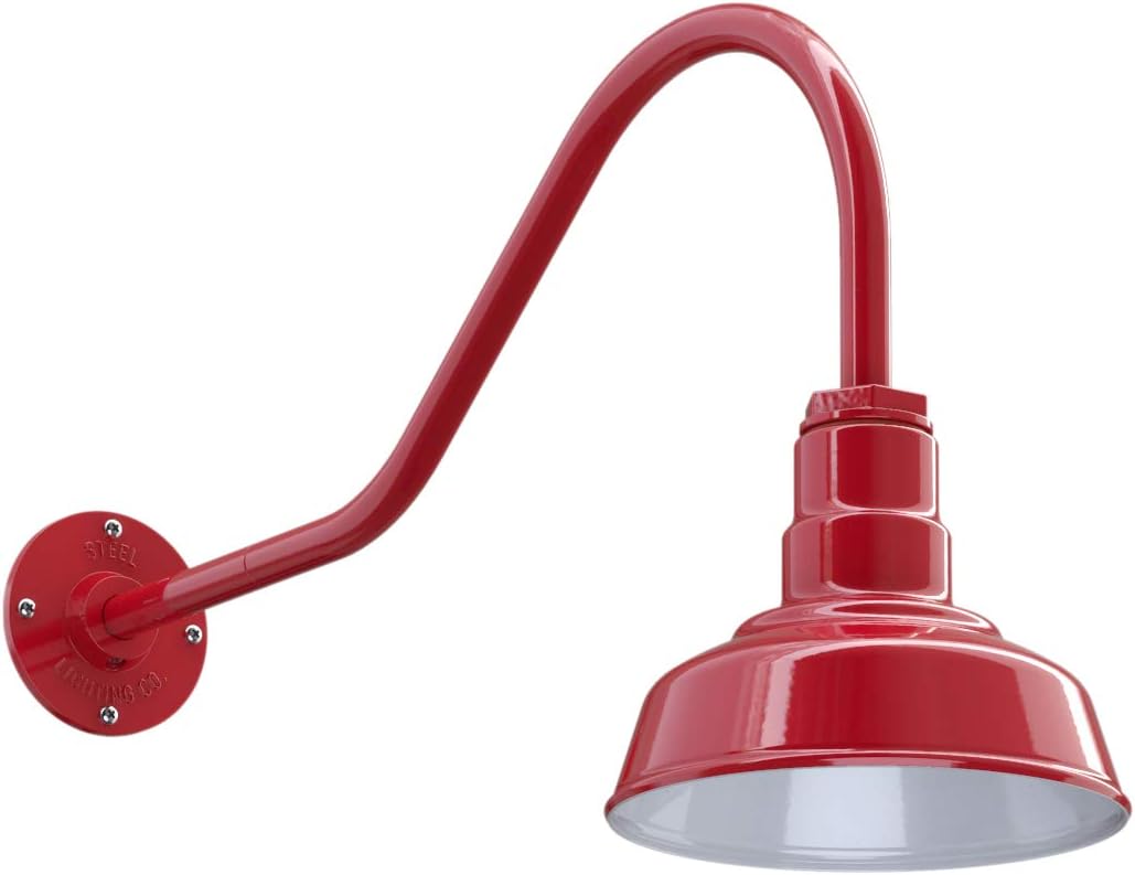 Green 8 inch Dome Outdoor Wall Mounted Barn Light B589
