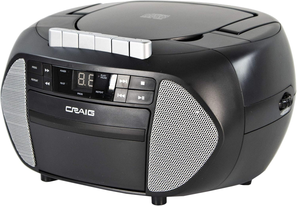 CD Boombox with AM/FM Stereo Radio and Cassette Player Recorder, Pack of 2 Y390