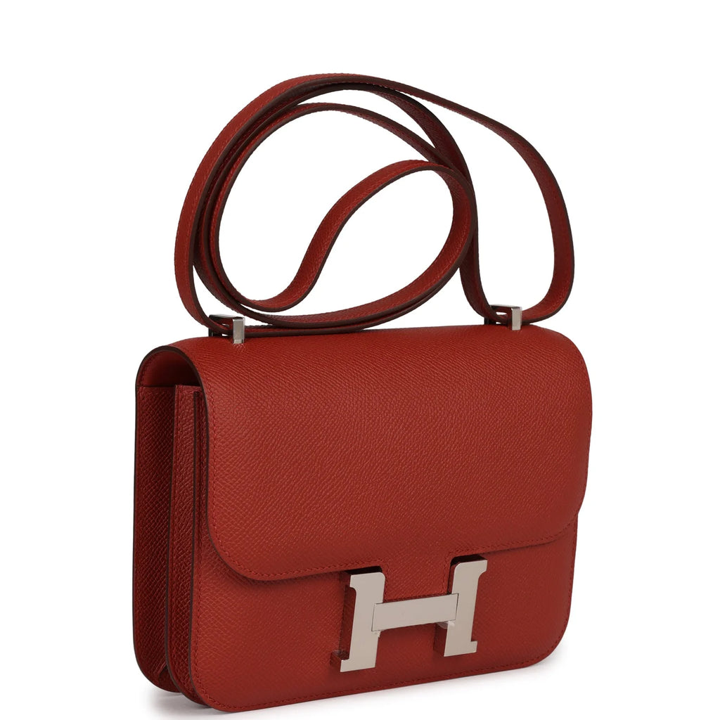 Rouge Venetian Epsom Leather Handbag Z96494
