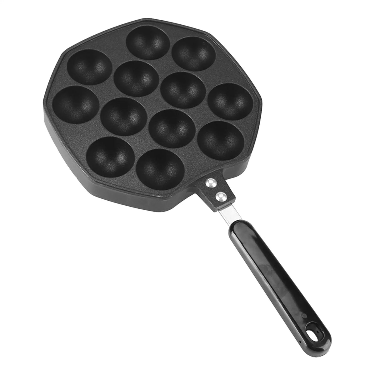 Black Non Stick Aluminum Aebleskiver Pan B34838