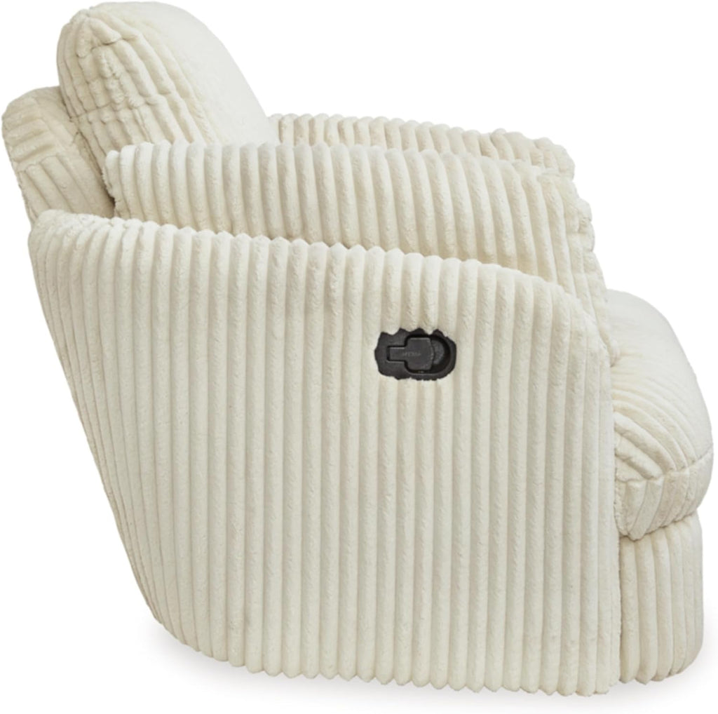 White Swivel Glider Recliner J4053