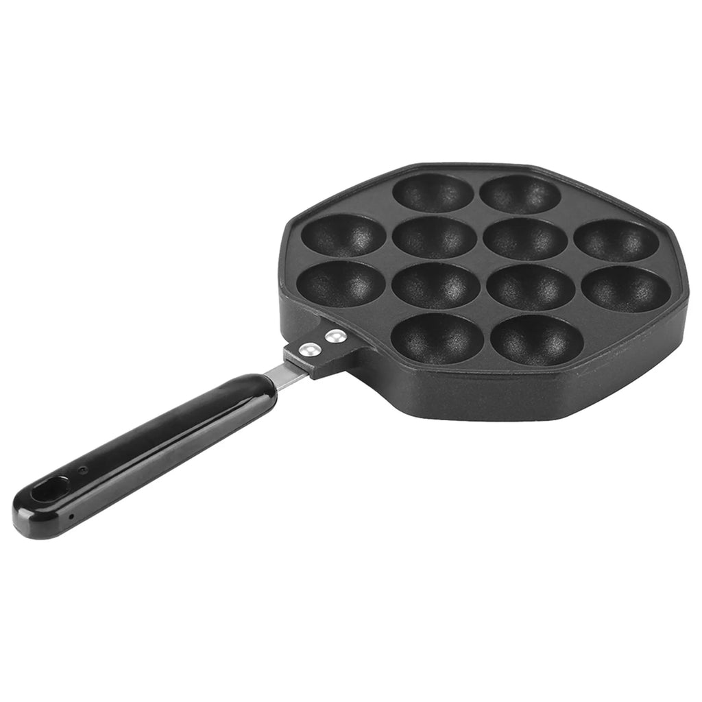 Black Non Stick Aluminum Aebleskiver Pan B34838