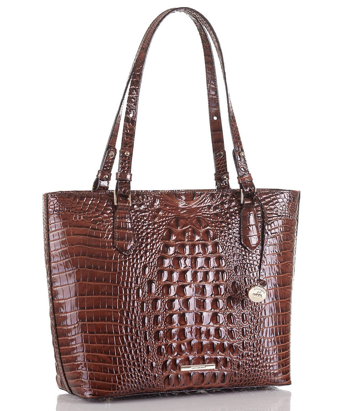 Medium Misha Embossed - Pecan/Gold J1055