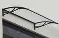Gray Polycarbonate Door/Window Awning, 47"W x 35"D G30090