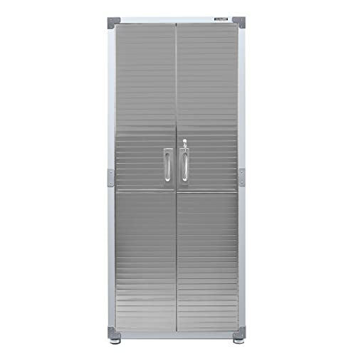Solid Steel Lockable Metal Storage Cabinet with Adjustable Shelves, 48" W x 24" D x 72" H P15761