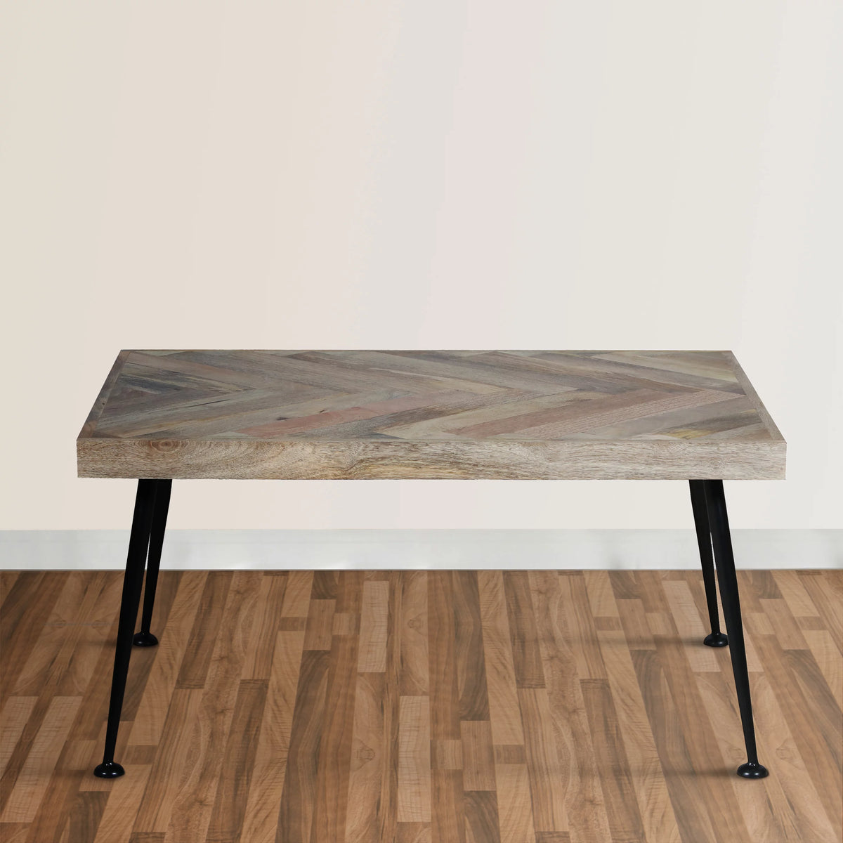 36 Inch Rectangular Mango Wood Coffee Table J6324