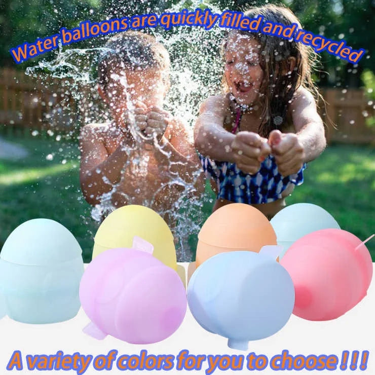 12 PCS Reusable Water Balloons with Mesh Bag W89800