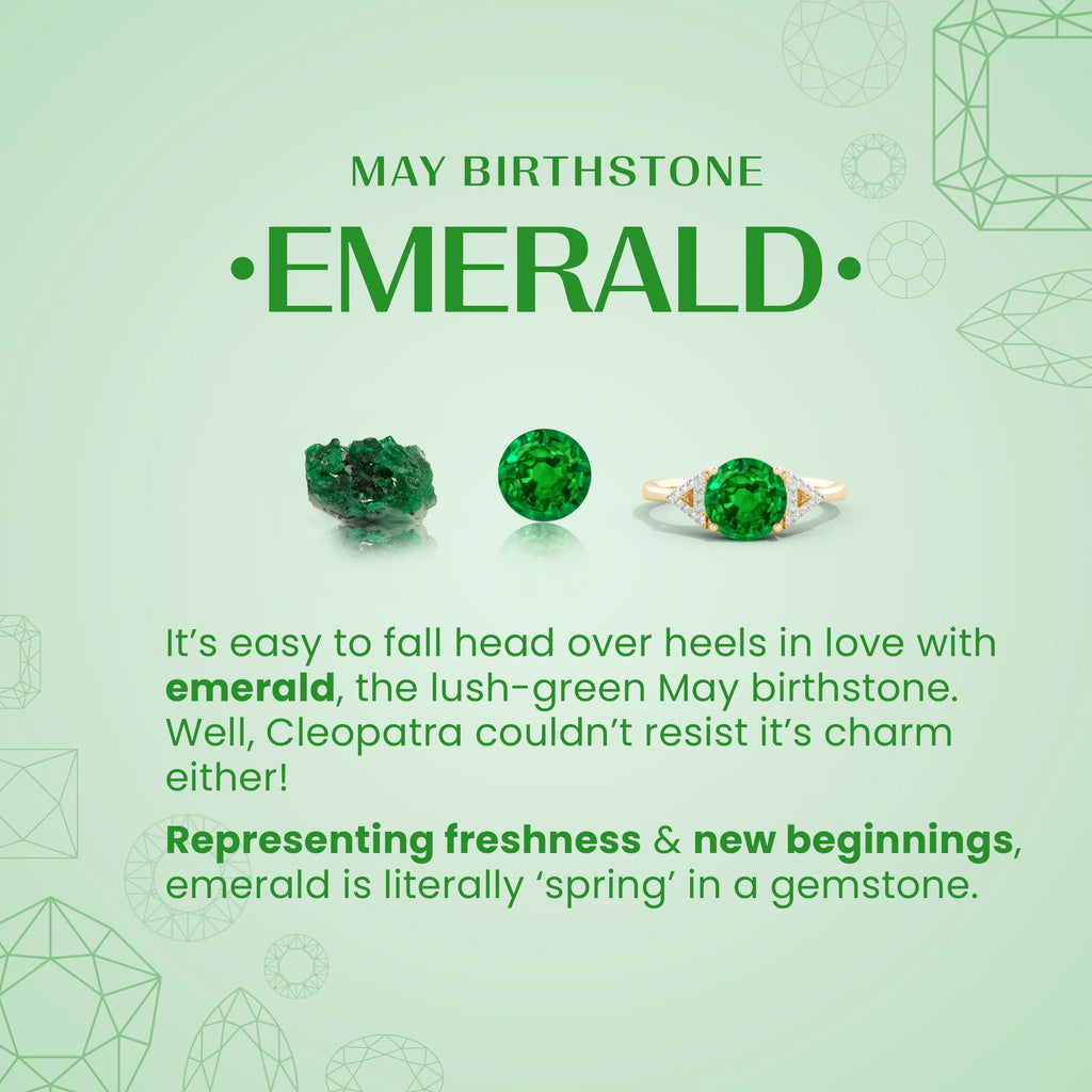 Natural Emerald Ring in 14K Yellow Gold, Size 6, 2mm R394025