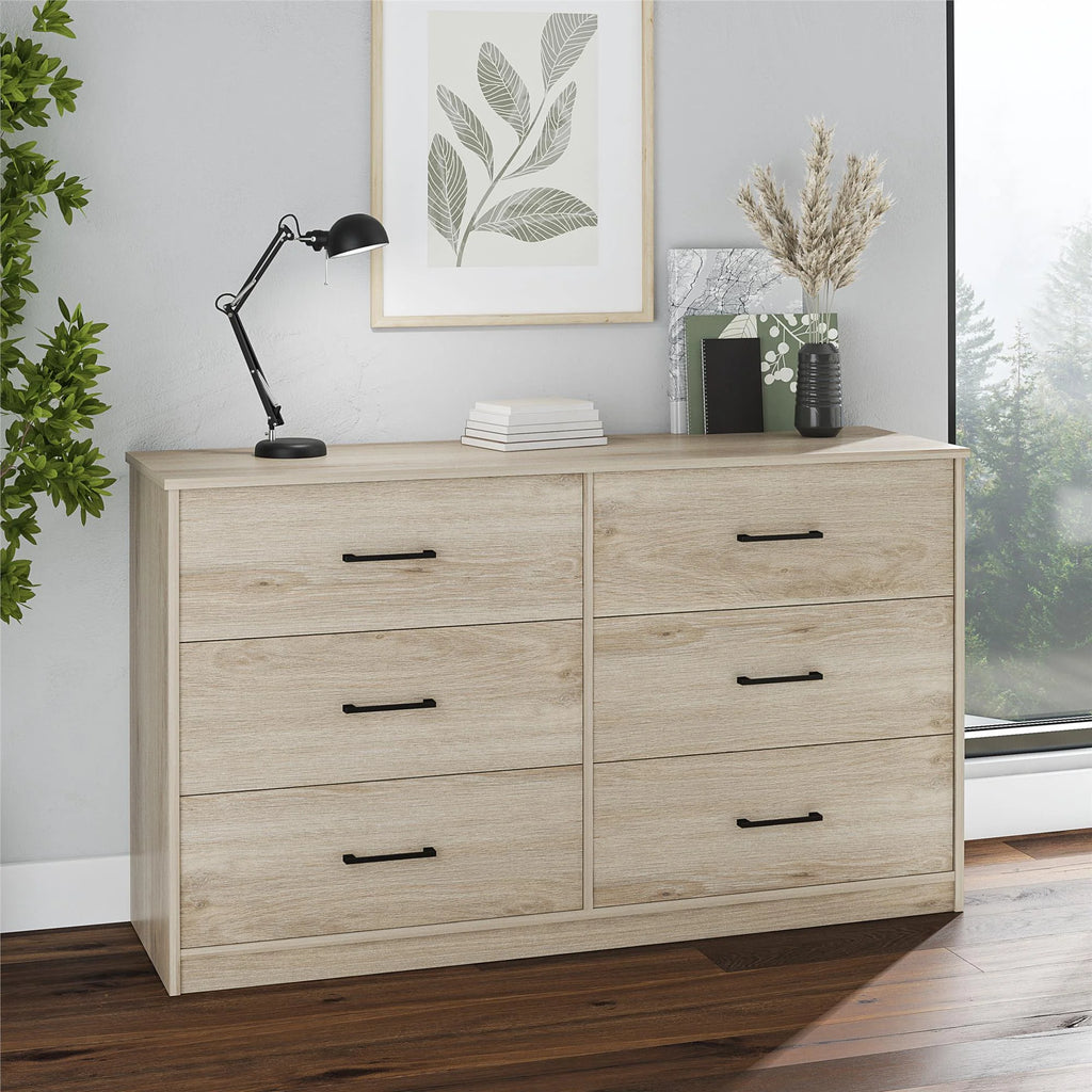 Black 6 Drawer Dresser R61143